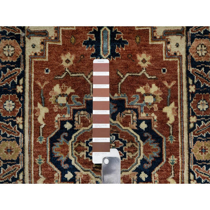 Heriz Wool Hand Knotted Rug Red Blue 2.0X3.2 -O090936