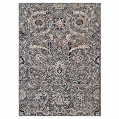 Transitional Wool & Silk Hand Knotted Rug Brown No Border 9.11X13.10 -O090948