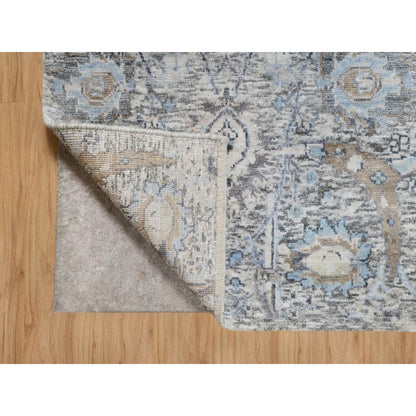 Transitional Wool & Silk Hand Knotted Rug Ivory No Border 2.1X3.0 -O090952