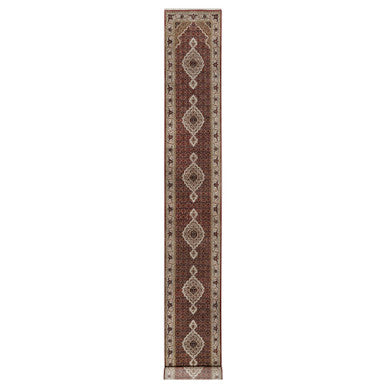 Traditional Wool Hand Knotted Rug Red 2.7X20.4  -O090980