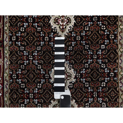 Traditional Wool Hand Knotted Rug Black 2.7X24.1  -O090981