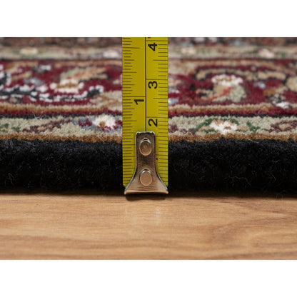 Traditional Wool Hand Knotted Rug Black 2.7X24.1  -O090981