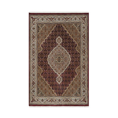 Traditional Wool Hand Knotted Rug Red 4.0X6.2  -O090983
