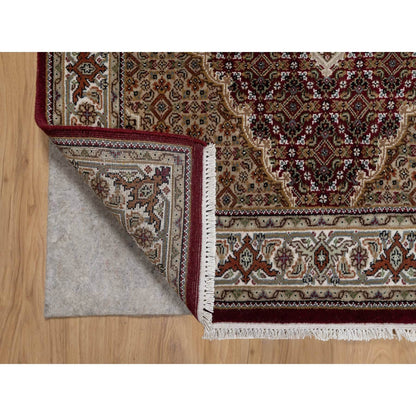 Traditional Wool Hand Knotted Rug Red 4.0X6.2  -O090983