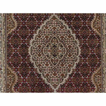 Traditional Wool Hand Knotted Rug Red 4.0X6.2  -O090983