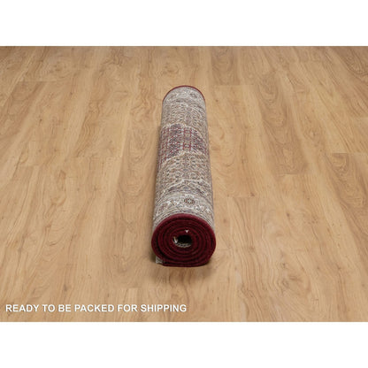 Traditional Wool Hand Knotted Rug Red 4.0X6.2  -O090983