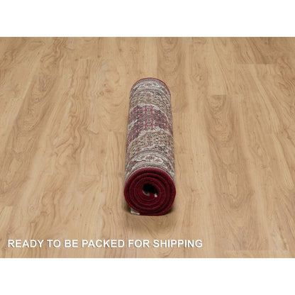 Traditional Wool Hand Knotted Rug Red 2.10X5.1  -O090984