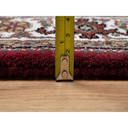 Traditional Wool Hand Knotted Rug Red 2.10X5.2  -O090990