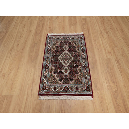 Traditional Wool Hand Knotted Rug Red 2.0X3.0  -O090994