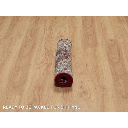 Traditional Wool Hand Knotted Rug Red 2.0X3.0  -O090994