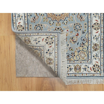 Traditional Wool & Silk Hand Knotted Rug Blue 2.0X3.2  -O090996