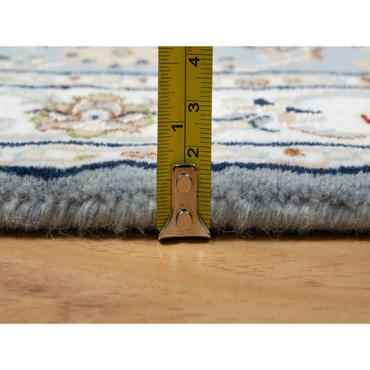 Traditional Wool & Silk Hand Knotted Rug Blue 2.0X3.2  -O090996