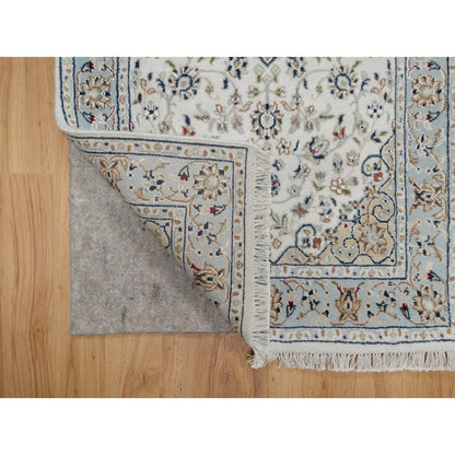 Traditional Wool & Silk Hand Knotted Rug Ivory 2.5X10.0  -O091013