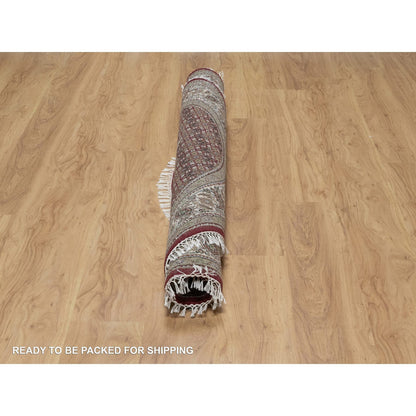 Traditional Wool Hand Knotted Rug Red 6.0X6.0  -O091023