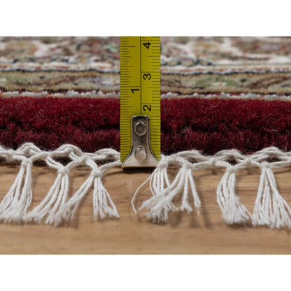 Traditional Wool Hand Knotted Rug Red 6.0X6.0  -O091023