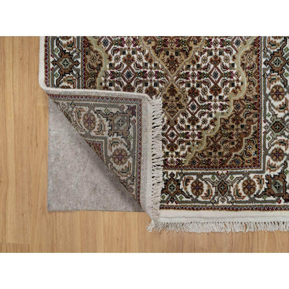 Traditional Wool Hand Knotted Rug Ivory 2.10X8.0  -O091025