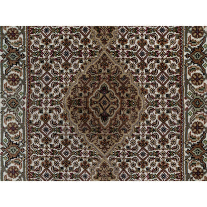 Traditional Wool Hand Knotted Rug Ivory 2.10X8.0  -O091025