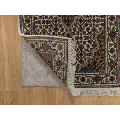 Traditional Wool Hand Knotted Rug Ivory 2.0X3.0  -O091030