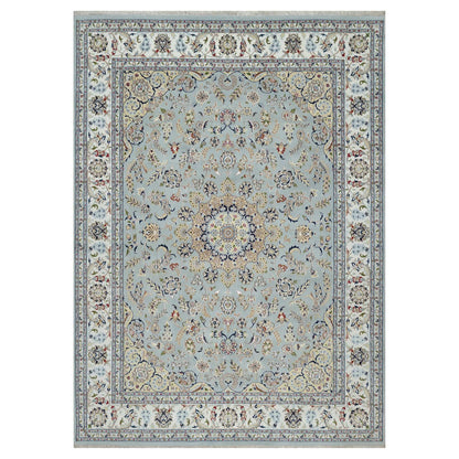 Traditional Wool & Silk Hand Knotted Rug Blue 9.0X12.3  -O091039