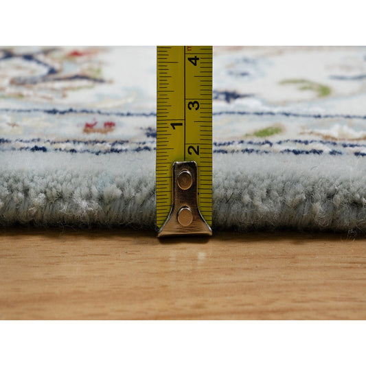 Traditional Wool & Silk Hand Knotted Rug Blue 5.0X8.0  -O091052