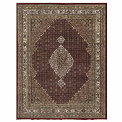 Traditional Wool Hand Knotted Rug Red 11.9X15.1-O091060