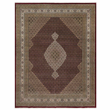 Traditional Wool Hand Knotted Rug Red 11.9X15.1-O091060