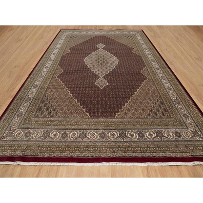 Traditional Wool Hand Knotted Rug Red 11.9X15.1-O091060