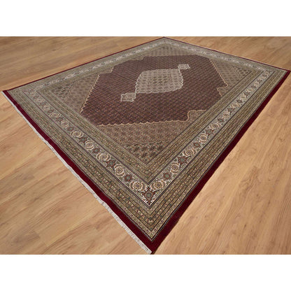 Traditional Wool Hand Knotted Rug Red 11.9X15.1-O091060