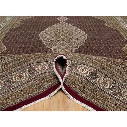 Traditional Wool Hand Knotted Rug Red 11.9X15.1-O091060