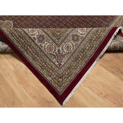 Traditional Wool Hand Knotted Rug Red 11.9X15.1-O091060