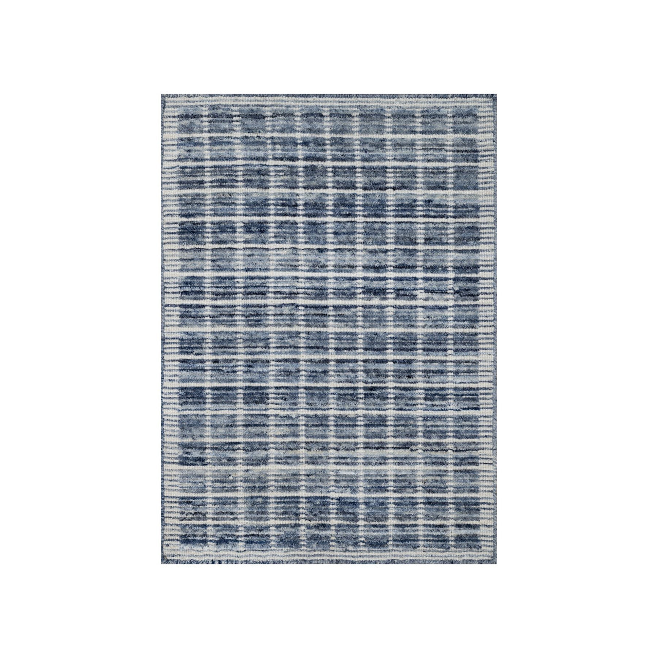 Modern and Contemporary Wool Hand Loomed Rug Blue 2.2x3.1 -O091062