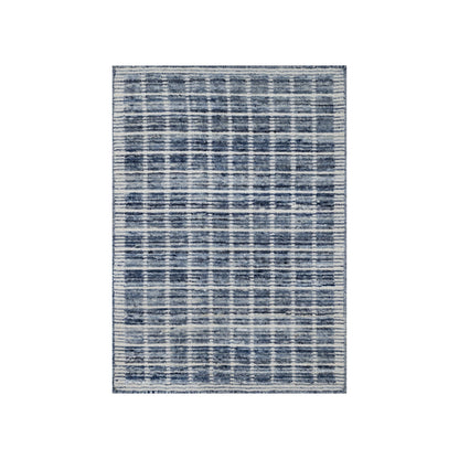 Modern and Contemporary Wool Hand Loomed Rug Blue 2.2x3.1 -O091062