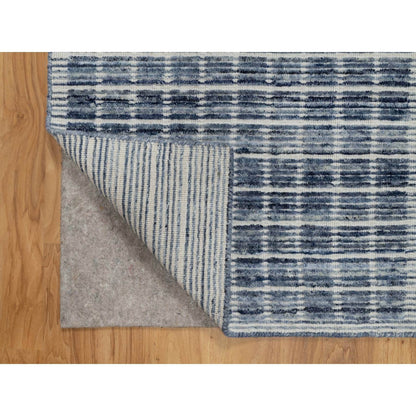 Modern and Contemporary Wool Hand Loomed Rug Blue 2.2x3.1 -O091062