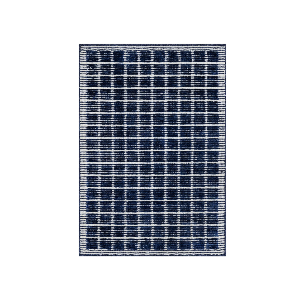 Modern and Contemporary Wool Hand Loomed Rug Blue 2.2x3.1 -O091063