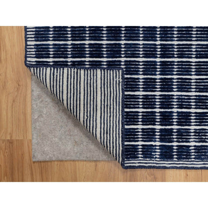 Modern and Contemporary Wool Hand Loomed Rug Blue 2.2x3.1 -O091063