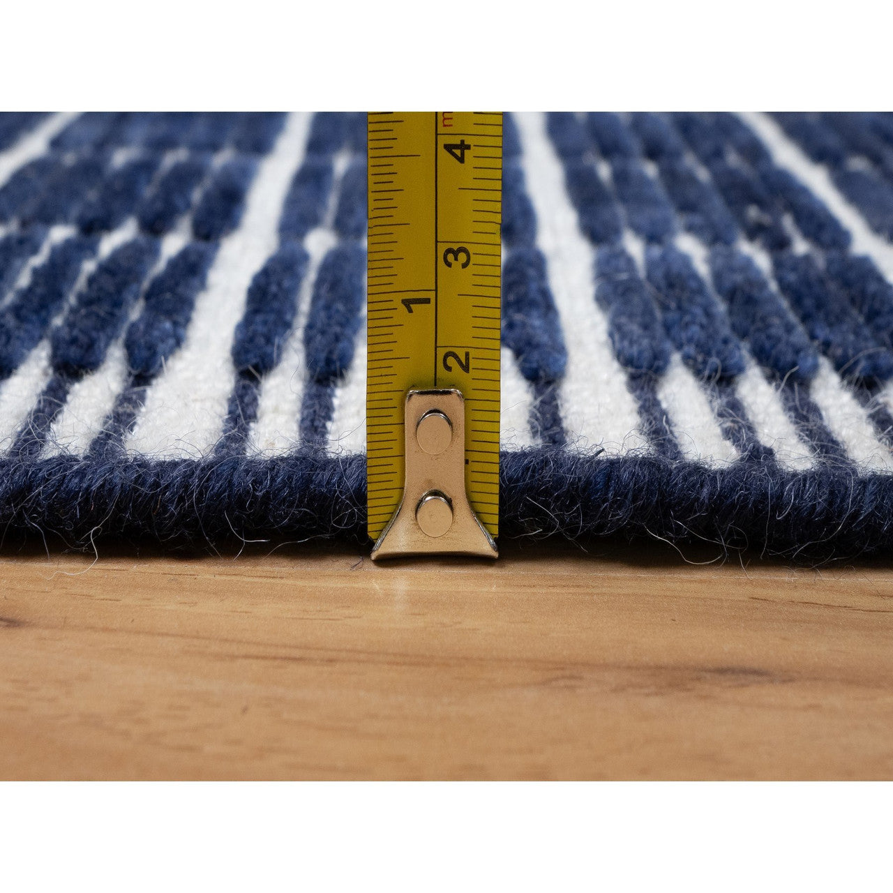 Modern and Contemporary Wool Hand Loomed Rug Blue 2.2x3.1 -O091063