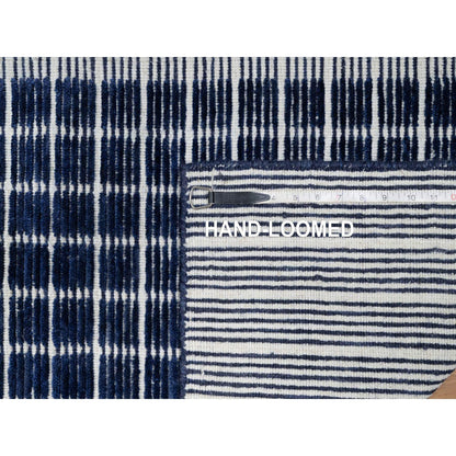 Modern and Contemporary Wool Hand Loomed Rug Blue 2.2x3.1 -O091063