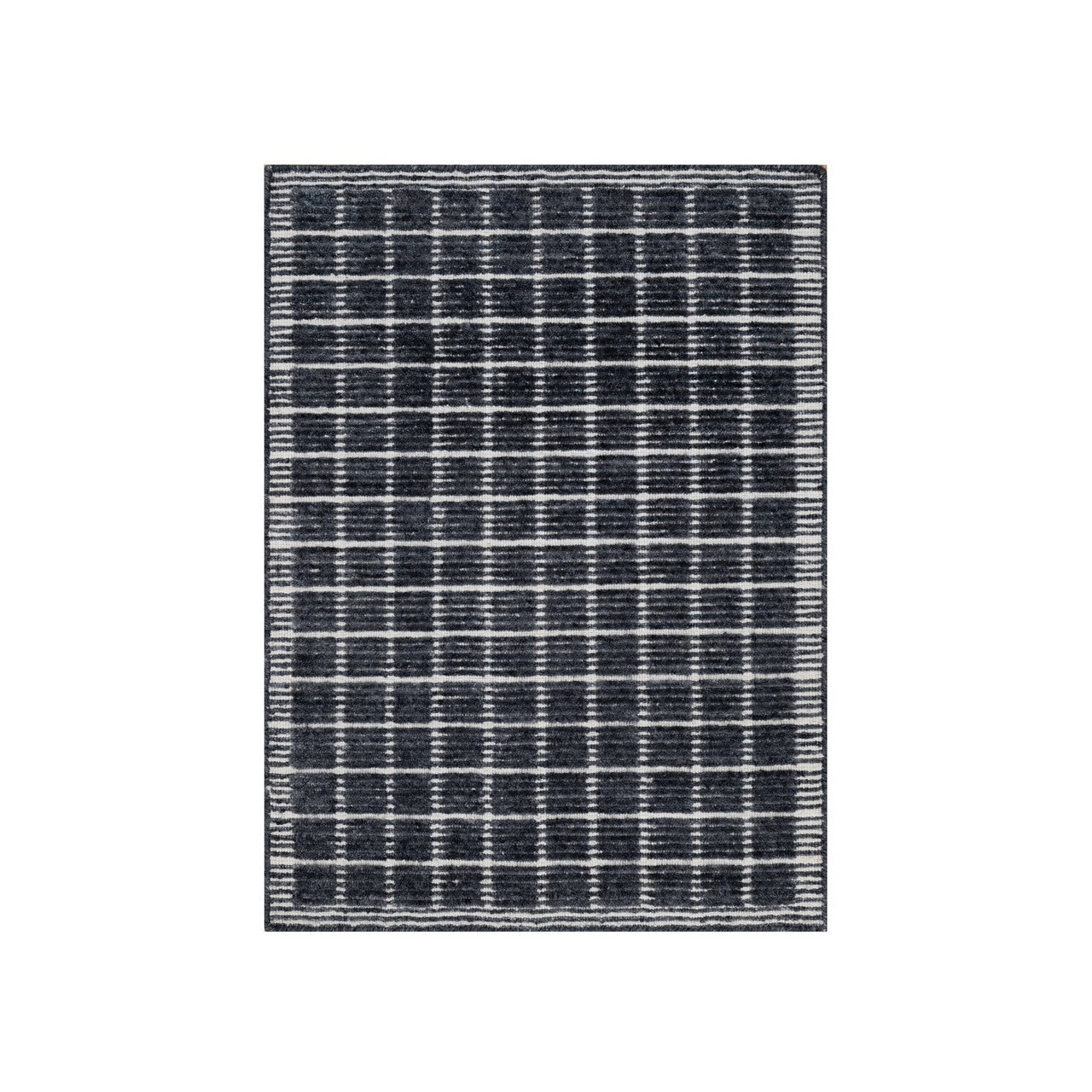 Modern and Contemporary Wool Hand Loomed Rug Black 2.3x3.1 -O091065