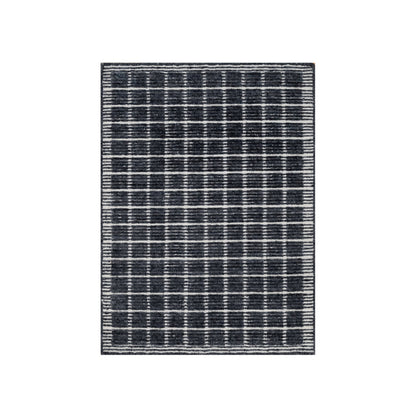 Modern and Contemporary Wool Hand Loomed Rug Black 2.3x3.1 -O091065