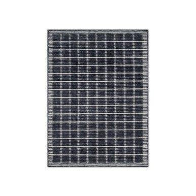 Modern and Contemporary Wool Hand Loomed Rug Black 2.3x3.1 -O091065
