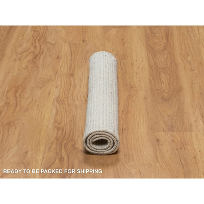 Modern and Contemporary Wool Hand Loomed Rug Ivory 2.2x3.1 -O091067