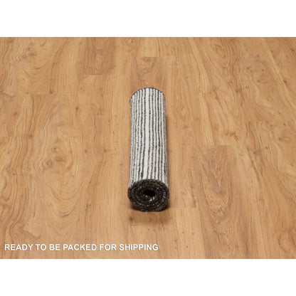 Modern and Contemporary Wool Hand Loomed Rug Brown 2.3x3.1 -O091069