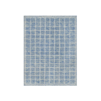 Modern and Contemporary Wool Hand Loomed Rug Blue 2.4x3.0 -O091072