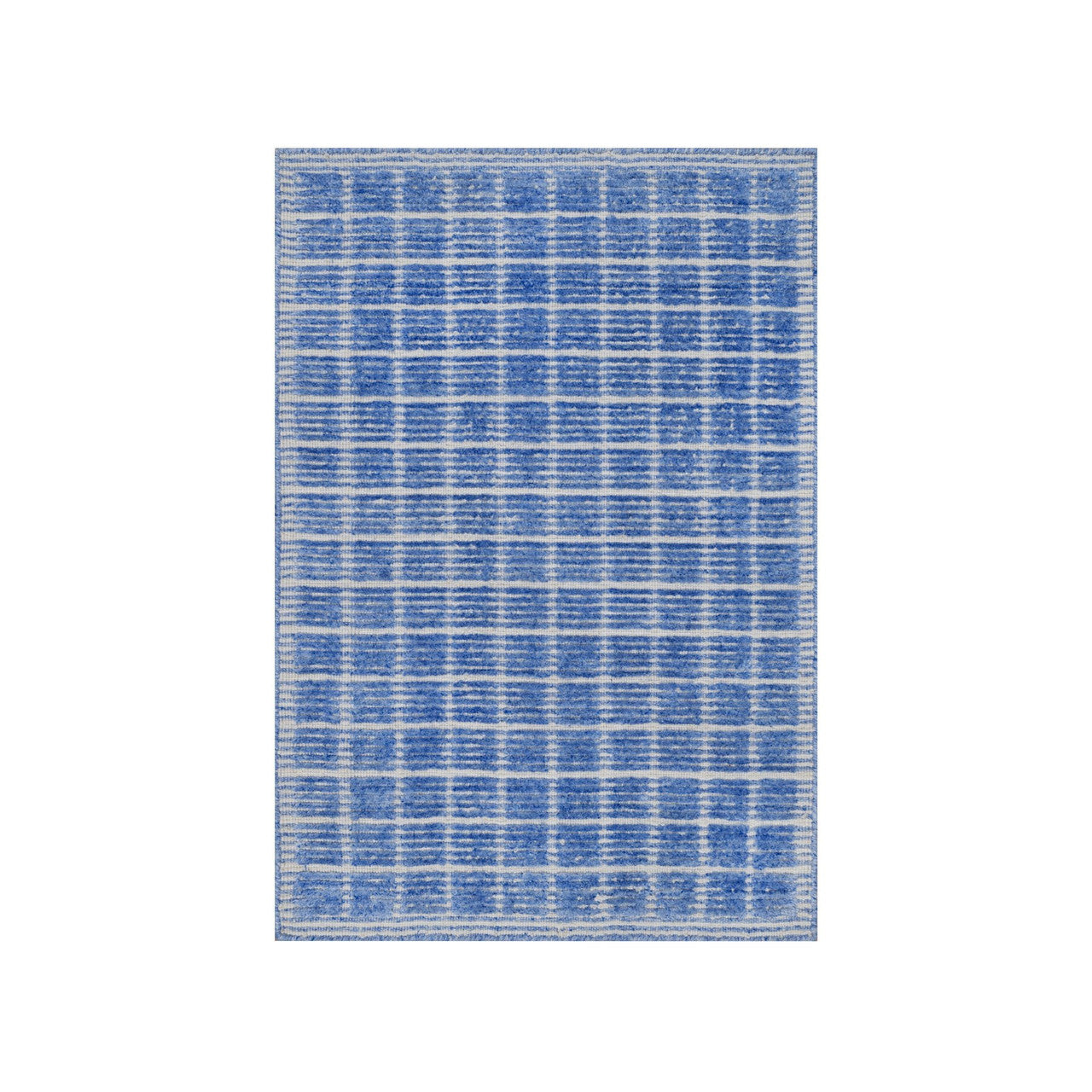 Modern and Contemporary Wool Hand Loomed Rug Blue 2.1x3.1 -O091073