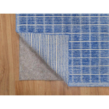 Modern and Contemporary Wool Hand Loomed Rug Blue 2.1x3.1 -O091073