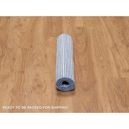 Modern and Contemporary Wool Hand Loomed Rug Blue 2.1x3.1 -O091073