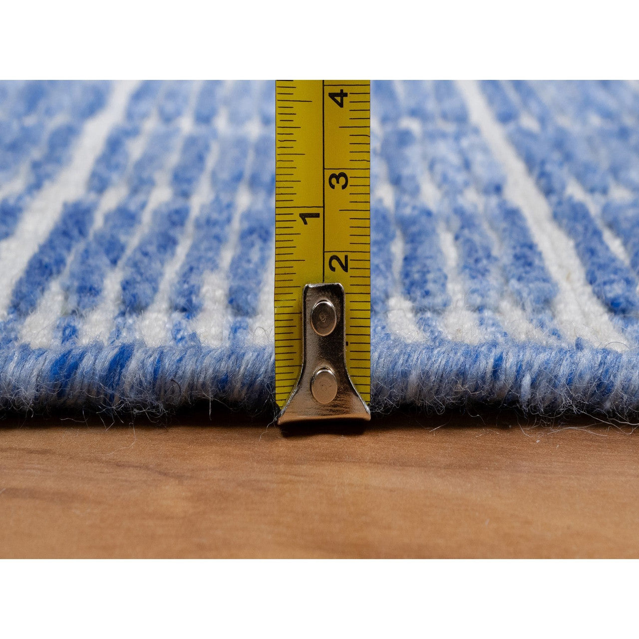Modern and Contemporary Wool Hand Loomed Rug Blue 2.1x3.1 -O091073