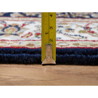 Traditional Wool & Silk Hand Knotted Rug Blue 2.6X13.3  -O091076