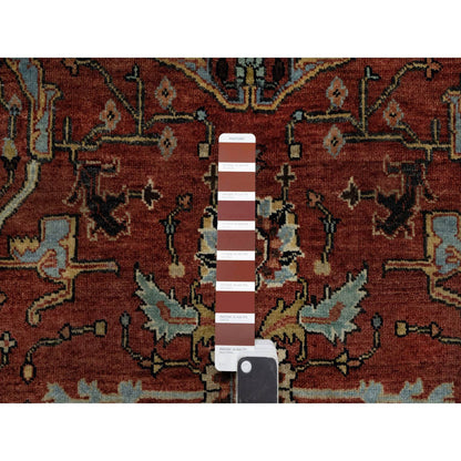 Traditional Wool Hand Knotted Rug Red 4.2X6.2  -O091080