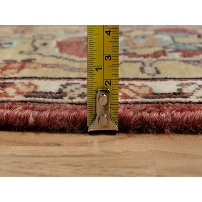 Traditional Wool Hand Knotted Rug Red 4.2X6.2  -O091080
